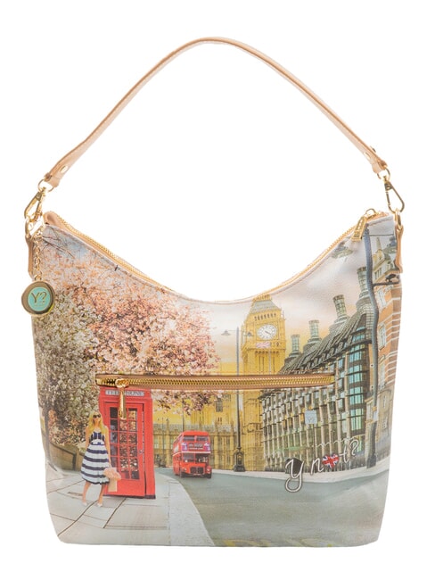 YESBAG Bolso de hombro tipo hobo Rosa inglesa - Bolsos Mujer