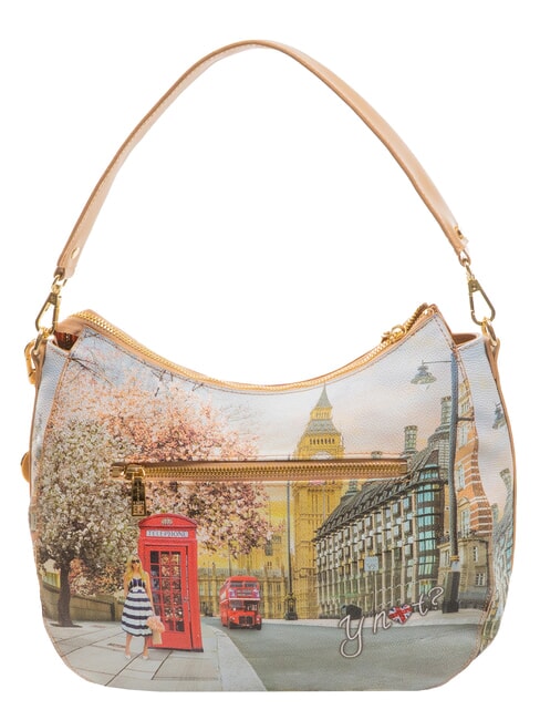 YESBAG  Bolso de hombro estampado Rosa inglesa - Bolsos Mujer