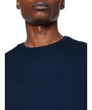 CALVIN KLEIN SUPERIOR WOOL Jersey de lana con cuello redondo Calvin Navy - Suéteres de los hombres - 3