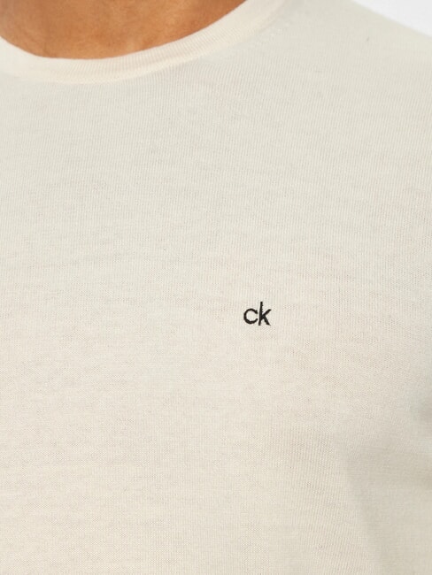 CK Suéter de cuello redondo de corte regular helado de vainilla - Suéteres de los hombres