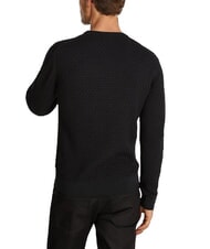 CALVIN KLEIN CK Su&eacute;ter de cuello redondo con detalles tejidos. ck negro - Su&eacute;teres de los hombres - 2
