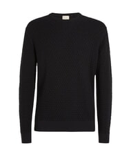 CALVIN KLEIN CK Su&eacute;ter de cuello redondo con detalles tejidos. ck negro - Su&eacute;teres de los hombres - 4