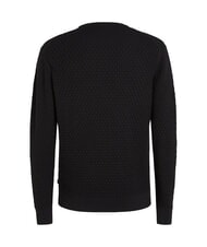 CALVIN KLEIN CK Su&eacute;ter de cuello redondo con detalles tejidos. ck negro - Su&eacute;teres de los hombres - 5