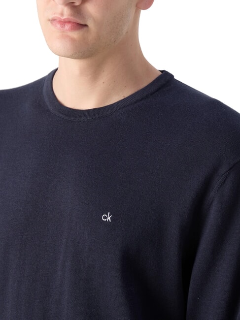 CK Suéter de cuello redondo de corte regular cielo nocturno - Suéteres de los hombres
