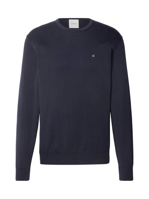 CK Suéter de cuello redondo de corte regular cielo nocturno - Suéteres de los hombres