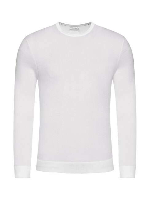 SUPERIOR WOOL Jersey de lana con cuello redondo garceta - Su&eacute;teres de los hombres