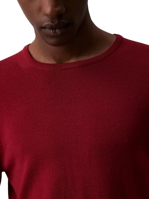 SUPERIOR WOOL Jersey de lana con cuello redondo Syrah - Suéteres de los hombres