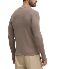 CALVIN KLEIN CK JEANS Suéter de cuello redondo acanalado de corte entallado - Suéteres de los hombres