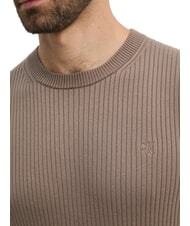 CALVIN KLEIN CK JEANS Suéter de cuello redondo acanalado de corte entallado halcón - Suéteres de los hombres - 3