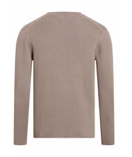 CALVIN KLEIN CK JEANS Suéter de cuello redondo acanalado de corte entallado halcón - Suéteres de los hombres - 5