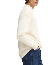 CALVIN KLEIN CK JEANS Suéter de cuello redondo de gran tamaño marfil - Suéteres de los hombres - 3