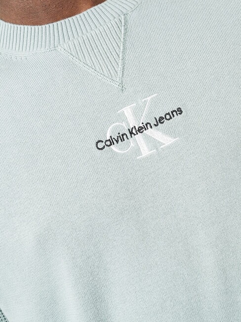 CK JEANS Suéter de algodón con logo gris pizarra - Suéteres de los hombres