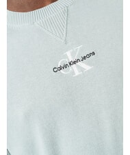 CALVIN KLEIN CK JEANS Suéter de algodón con logo gris pizarra - Suéteres de los hombres - 3