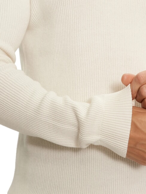 CK JEANS Su&eacute;ter de cuello redondo acanalado marfil - Su&eacute;teres de los hombres