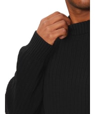 CALVIN KLEIN CK JEANS Suéter de cuello redondo de corte regular ck negro - Suéteres de los hombres - 3