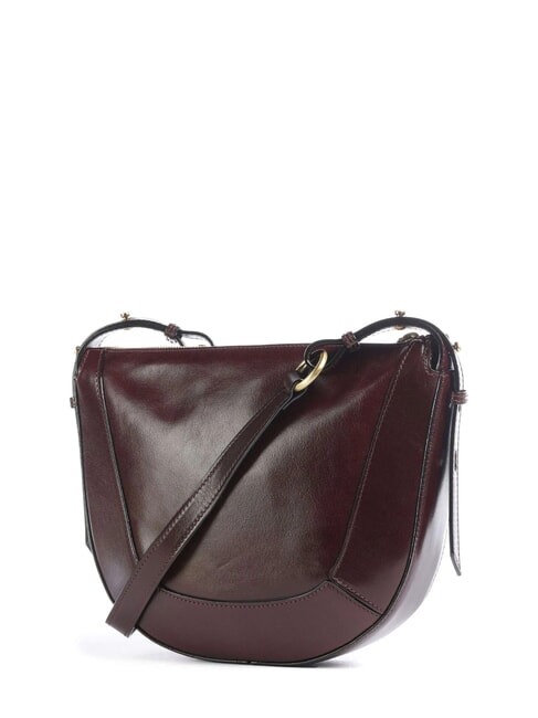 FEDORA Bolso bandolera de piel con solapa debe abb. oro - Bolsos Mujer