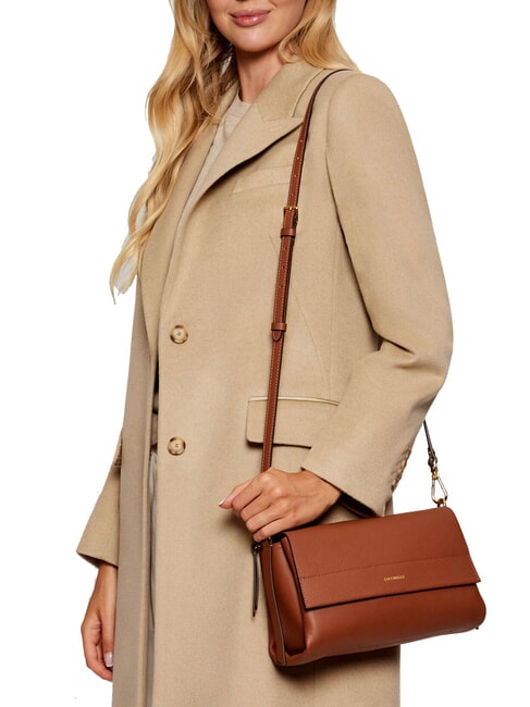 BOHEME GRANA DOUBLE  Bolso de hombro, con correa para el hombro co&ntilde;ac/negro - Bolsos Mujer