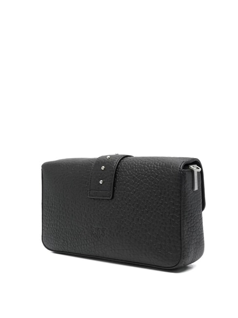 LOVE ONE CLASSIC SLOUCHY Bolso de hombro de piel Limusina negra - plata mate - Bolsos Mujer