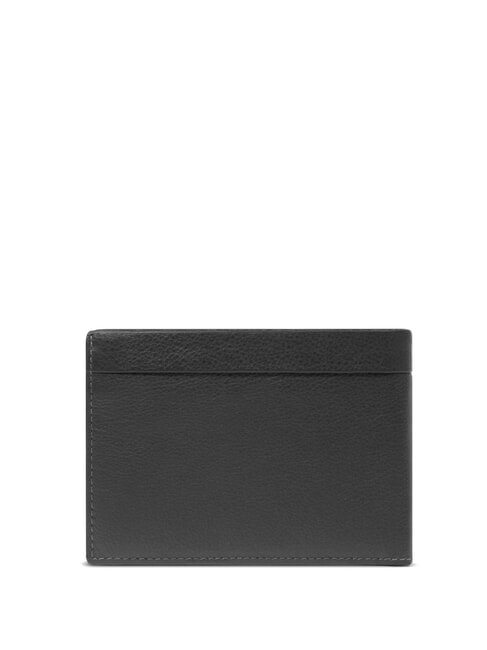 W137 Cartera de cuero negro - Carteras Hombre
