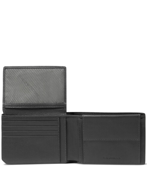 W137 Cartera de cuero negro - Carteras Hombre