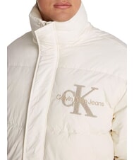 CALVIN KLEIN CK JEANS Chaqueta acolchada con logotipo de sherpa marfil - Chaquetas de plumas para hombre - 3