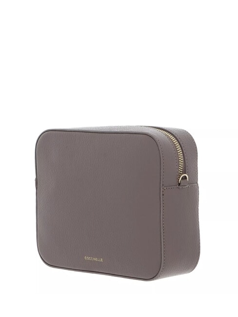 TEBE Bolso pequeño de piel con textura topo cálido 2 - Bolsos Mujer