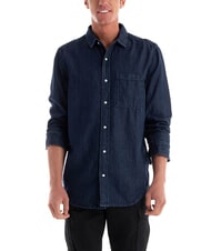 CALVIN KLEIN CK Camisa vaquera de corte regular mezclilla oscura - Camisas de hombre - 3