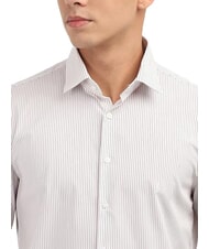 CALVIN KLEIN CK Camisa de manga larga a rayas de corte entallado Syrah - Camisas de hombre - 4
