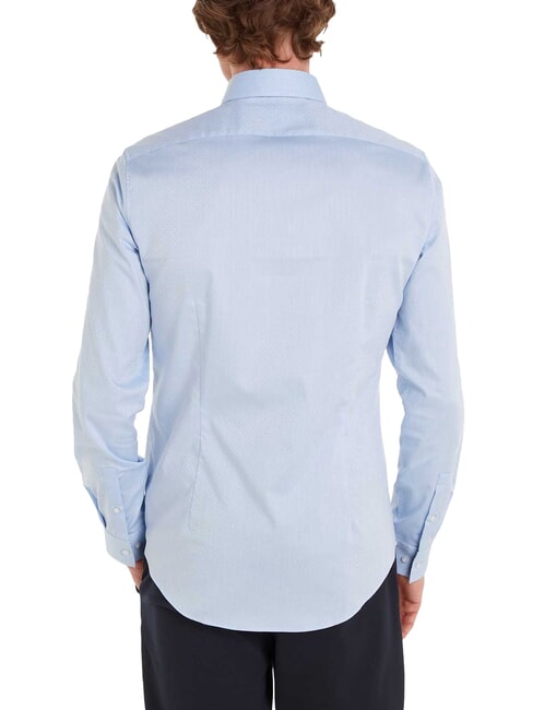 CK Camisa de manga larga de algod&oacute;n de corte entallado vista azul - Camisas de hombre