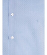 CALVIN KLEIN CK Camisa de manga larga de algod&oacute;n de corte entallado vista azul - Camisas de hombre - 4