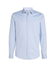 CALVIN KLEIN CK Camisa de manga larga de algod&oacute;n de corte entallado vista azul - Camisas de hombre - 5
