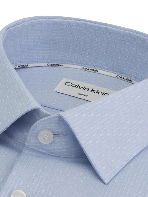 CK Camisa de manga larga de corte entallado que no necesita planchado vista azul - Camisas de hombre