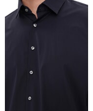 CALVIN KLEIN CK Camisa de popelina de algod&oacute;n de corte entallado cielo nocturno - Camisas de hombre - 4