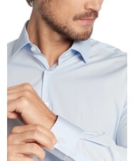 CALVIN KLEIN CK Camisa elástica, corte regular. azul tranquilo - Camisas de hombre - 4