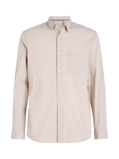 CK Camisa de rayas de popelina el&aacute;stica Niebla de Londres - Camisas de hombre