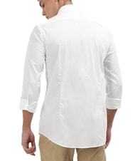 CALVIN KLEIN CK Camisa de popelina de algodón de corte entallado blanco brillante - Camisas de hombre - 2