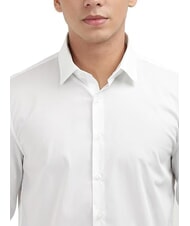 CALVIN KLEIN CK Camisa de popelina de algodón de corte entallado blanco brillante - Camisas de hombre - 4