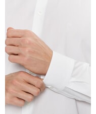 CALVIN KLEIN CK Camisa el&aacute;stica, corte regular. blanco brillante - Camisas de hombre - 4