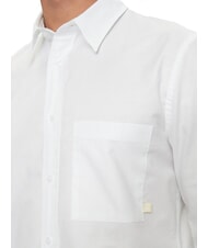 CALVIN KLEIN CK JEANS Camisa de manga larga de algod&oacute;n de corte entallado blanco brillante - Camisas de hombre - 3