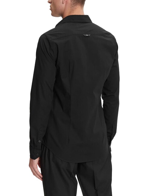 CK JEANS Camisa de manga larga elástica y ajustada ck negro - Camisas de hombre