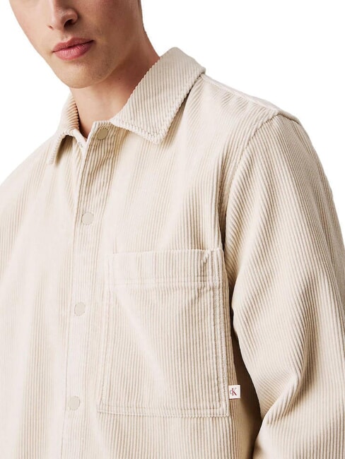 CK JEANS Camisa de pana de manga larga de corte relajado pelícano - Camisas de hombre