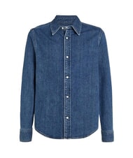 CALVIN KLEIN CK JEANS Camisa vaquera de manga larga de corte regular mezclilla oscura - Camisas de hombre - 6