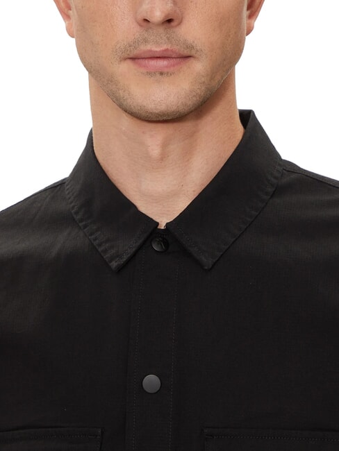 CK JEANS Camisa cargo de manga larga de corte relajado ck negro - Camisas de hombre