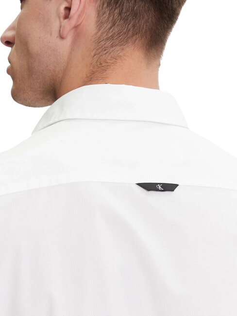 CK JEANS Camisa de manga larga el&aacute;stica y ajustada blanco brillante - Camisas de hombre