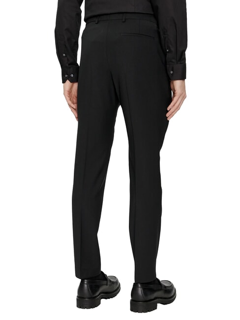 CK Elegante pantal&oacute;n de mezcla de lana de corte entallado ck negro - Pantalones