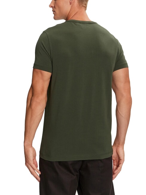 CK Camiseta de manga corta elástica y ajustada bosque de medianoche - camiseta