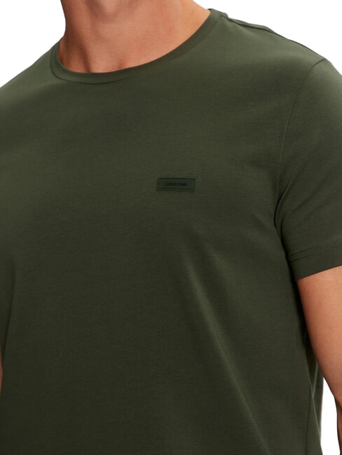 CK Camiseta de manga corta elástica y ajustada bosque de medianoche - camiseta