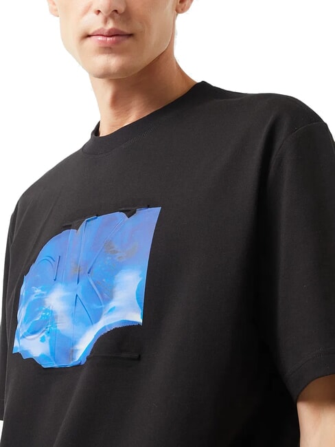 CK JEANS Camiseta de manga corta con estampado eufórico ck negro - camiseta