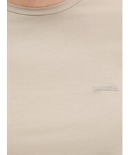 CALVIN KLEIN CK Camiseta de manga corta elástica y ajustada beige piedra - camiseta - 3