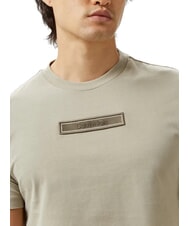 CALVIN KLEIN CK Camiseta de algod&oacute;n de corte entallado con parche de logotipo arcilla fresca - camiseta - 3